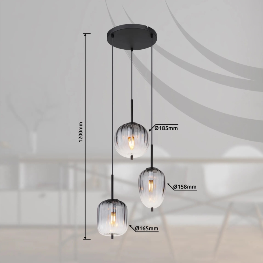 Globo - Κρεμαστό φωτιστικό οροφής 3xE14/40W/230V