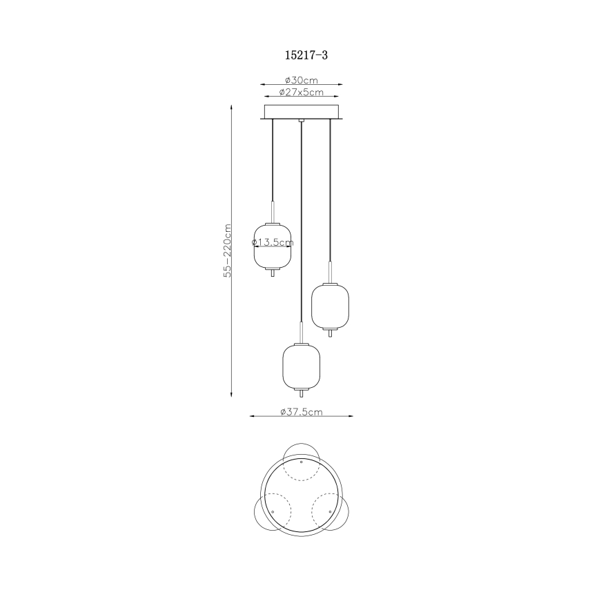 Globo -  Κρεμαστό φωτιστικό οροφής LED LED/20W/230V