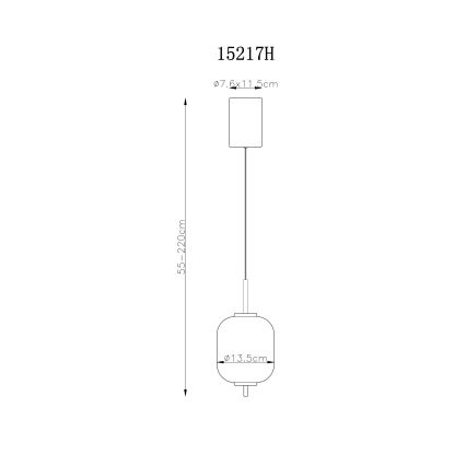 Globo -  Κρεμαστό φωτιστικό οροφής LED LED/7W/230V