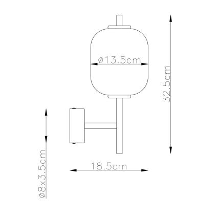 Globo - Φωτιστικό τοίχου LED LED/7W/230V