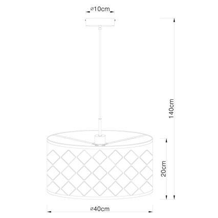 Globo - Πολύφωτο σε σχοινί 1xE27/60W/230V