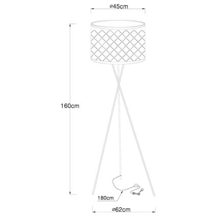 Globo - Επιδαπέδια λάμπα 1xE27/60W/230V
