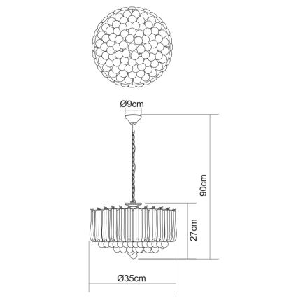 Globo - Πολύφωτο 4xE14/40W/230V