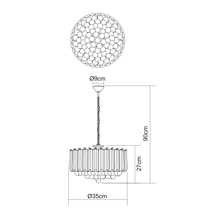 Globo -Κρεμαστό φωτιστικό οροφής 4xE14/40W/230V