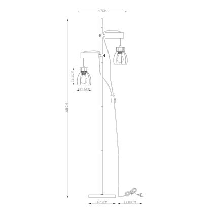 Globo - Επιδαπέδια λάμπα 2xE27/40W/230V