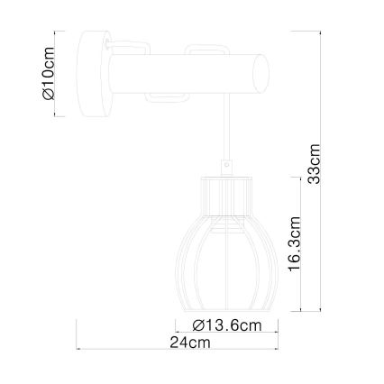 Globo - Φωτιστικό τοίχου 1xE27/40W/230V