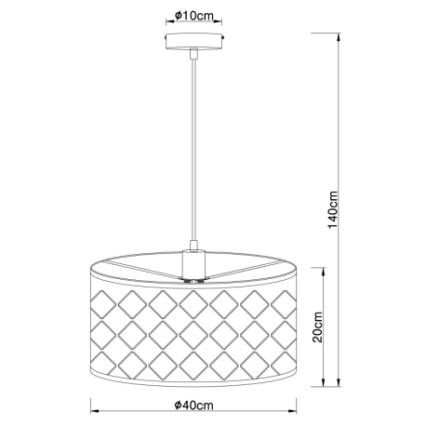 Globo - Πολύφωτο σε σχοινί 1xE27/60W/230V