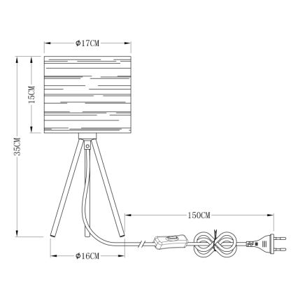 Globo - Επιτραπέζια λάμπα 1xE14/15W/230V