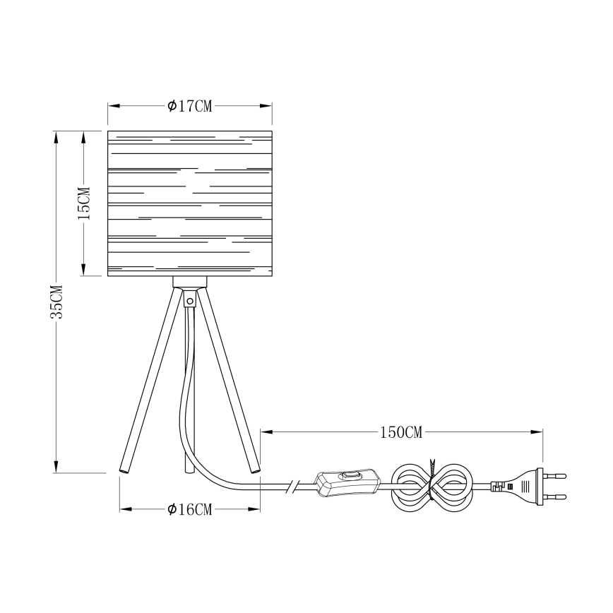 Globo - Επιτραπέζια λάμπα 1xE14/15W/230V
