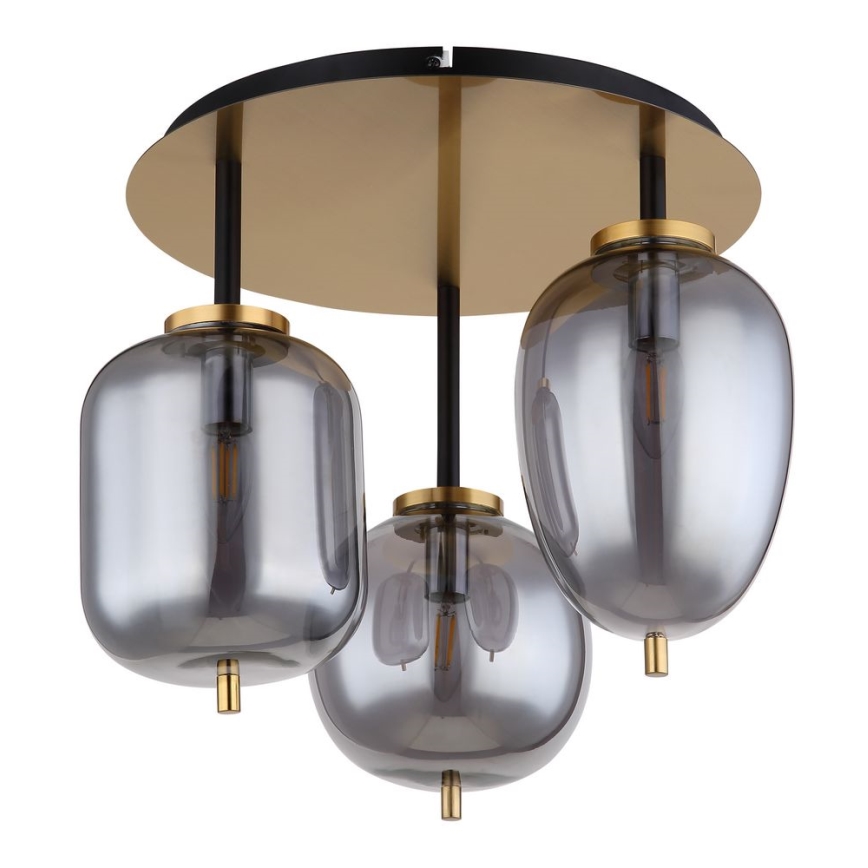 Globo - Πλαφονιέρα οροφής  3xE14/40W/230V ορείχαλκος