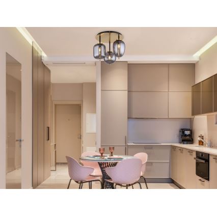 Globo - Επιτοίχιο φωτιστικό 3xE14/40W/230V ορείχαλκος