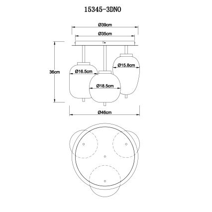 Globo - Πλαφονιέρα οροφής 3xE14/40W/230V χρώμιο