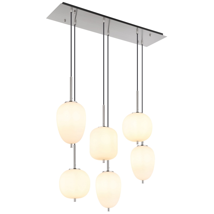 Globo - Κρεμαστό φωτιστικό οροφής 6xE14/40W/230V γυαλιστερό χρώμιο