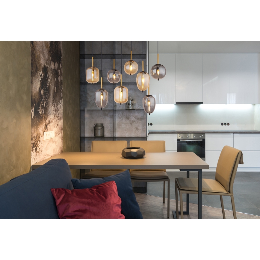 Globo - Κρεμαστό φωτιστικό οροφής 8xE14/40W/230V ορείχαλκος