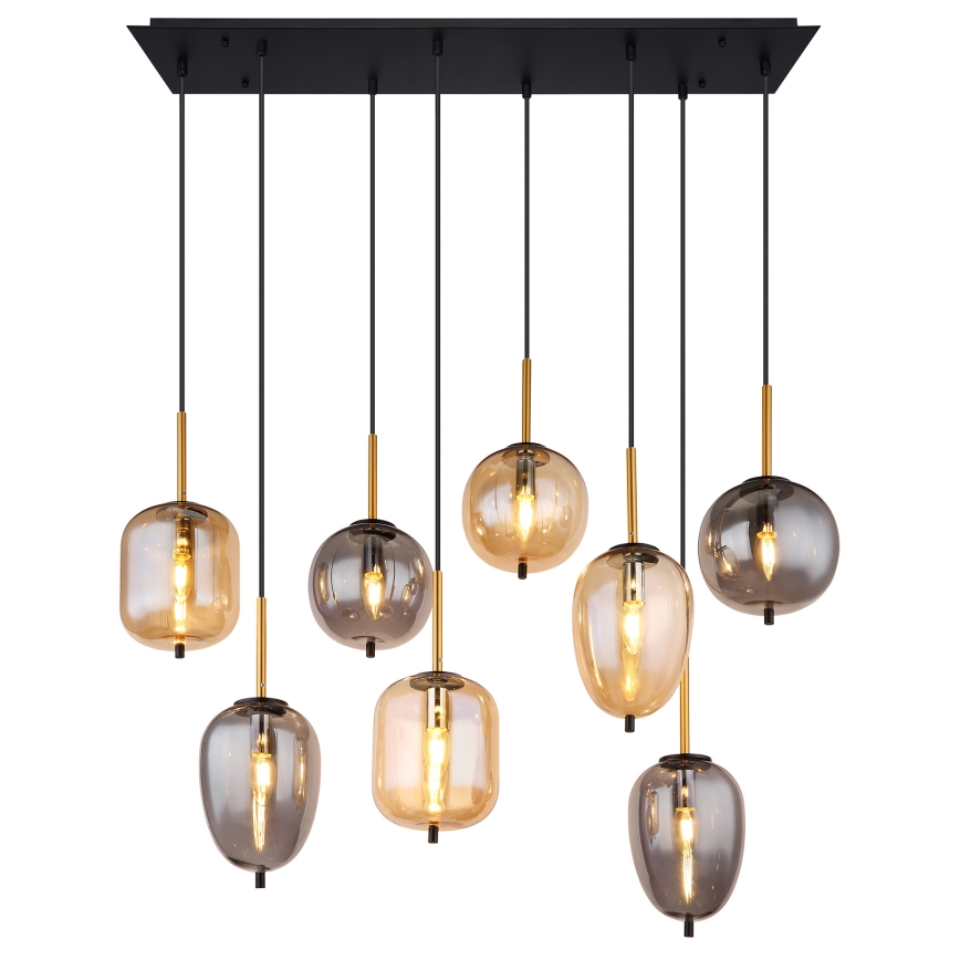 Globo - Κρεμαστό φωτιστικό οροφής 8xE14/40W/230V ορείχαλκος