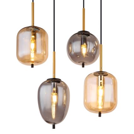 Globo - Κρεμαστό φωτιστικό οροφής 8xE14/40W/230V ορείχαλκος
