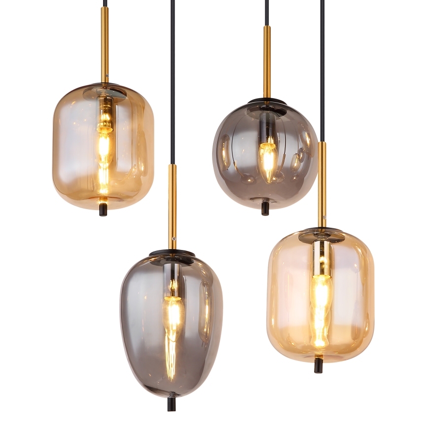 Globo - Κρεμαστό φωτιστικό οροφής 8xE14/40W/230V ορείχαλκος