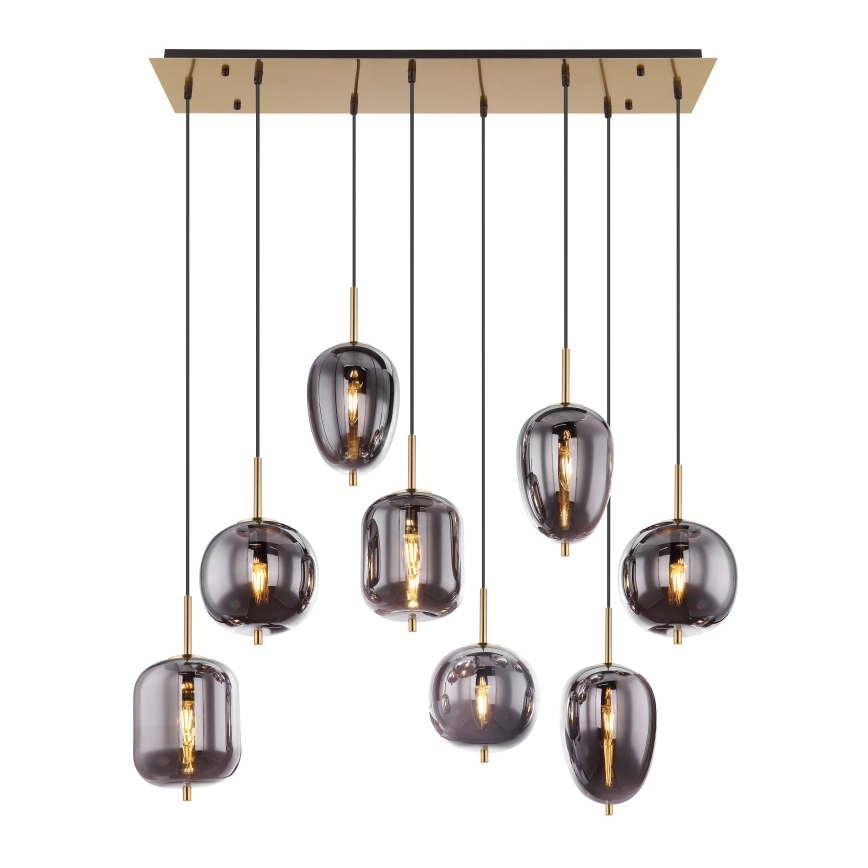 Globo - Κρεμαστό φωτιστικό οροφής 8xE14/40W/230V φιμέ