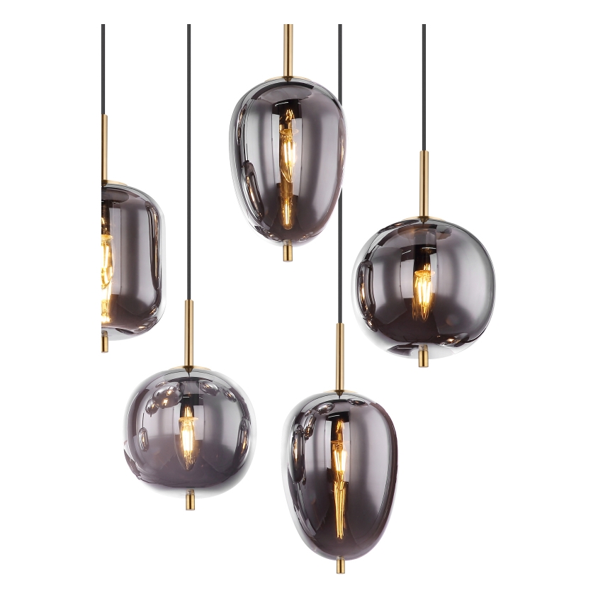 Globo - Κρεμαστό φωτιστικό οροφής 8xE14/40W/230V φιμέ