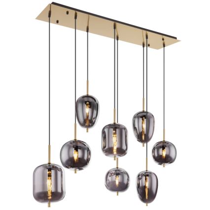Globo - Κρεμαστό φωτιστικό οροφής 8xE14/40W/230V φιμέ