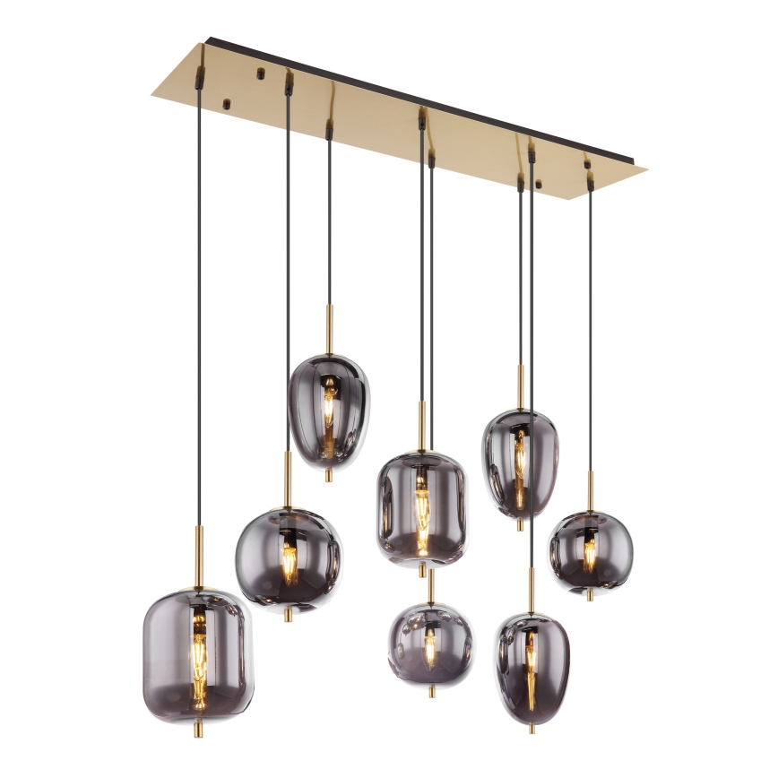 Globo - Κρεμαστό φωτιστικό οροφής 8xE14/40W/230V φιμέ