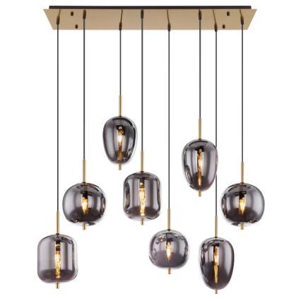 Globo - Κρεμαστό φωτιστικό οροφής 8xE14/40W/230V φιμέ