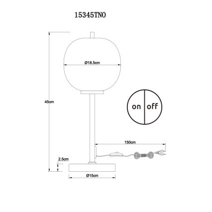 Globo - Eπιτραπέζιο φωτιστικό 1xE14/40W/230V ματ χρώμιο