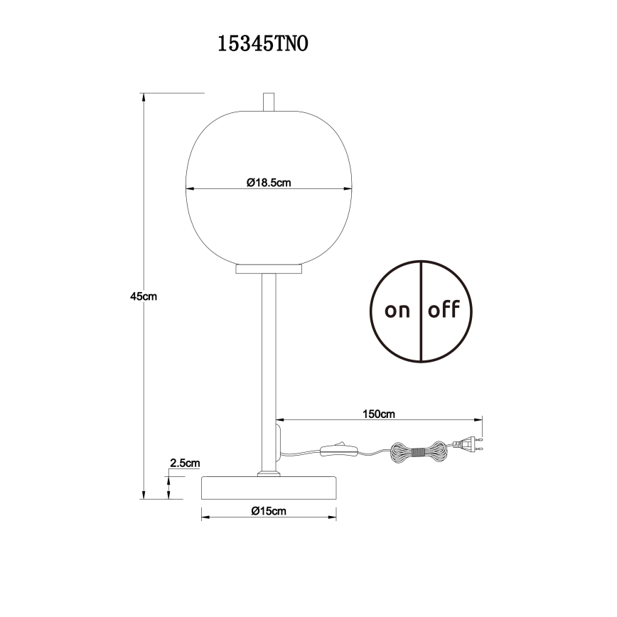 Globo - Eπιτραπέζιο φωτιστικό 1xE14/40W/230V ματ χρώμιο