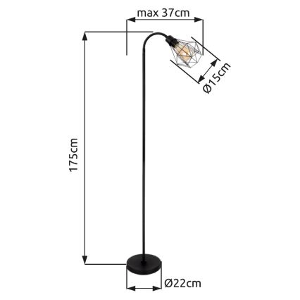 Globo - Επιδαπέδια λάμπα 1xE27/40W/230V