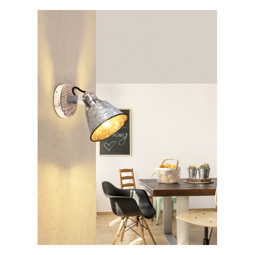 Globo - Σποτ τοίχου 1xE27/60W/230V έλατο