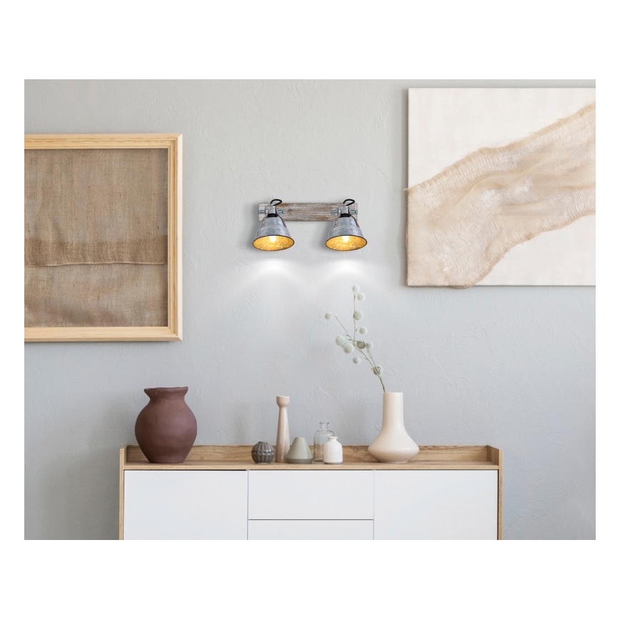 Globo - Φωτιστικό σποτ 2xE27/60W/230V έλατο