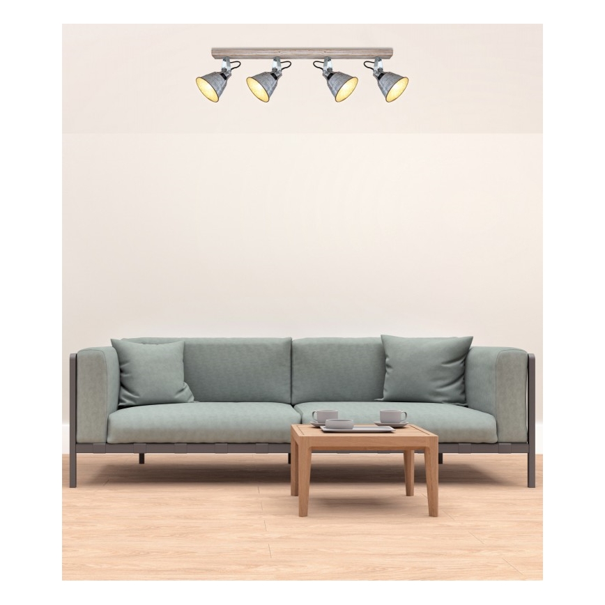 Globo - Φωτιστικό σποτ 4xE27/60W/230V έλατο