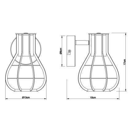 Globo - Προβολέας τοίχου 1xE27/40W/230V