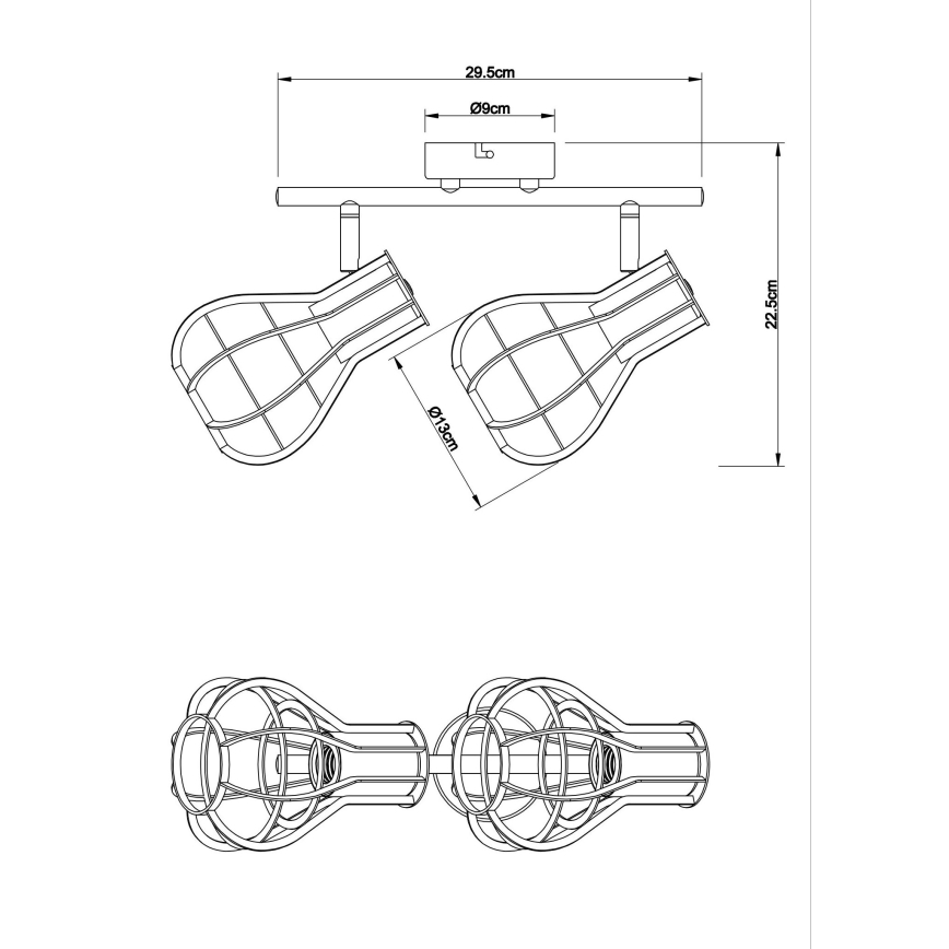 Globo - Φωτιστικό σποτ 2xE27/40W/230V