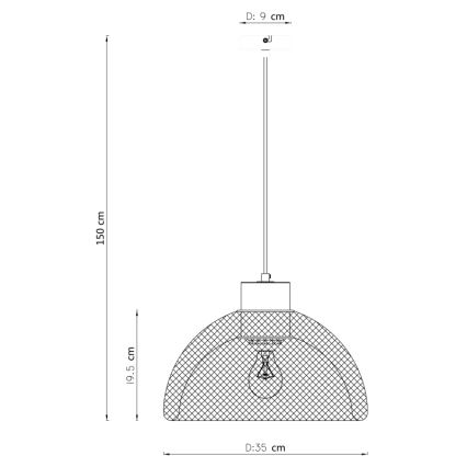 Globo - Πολύφωτο σε σχοινί 1xE27/60W/230V