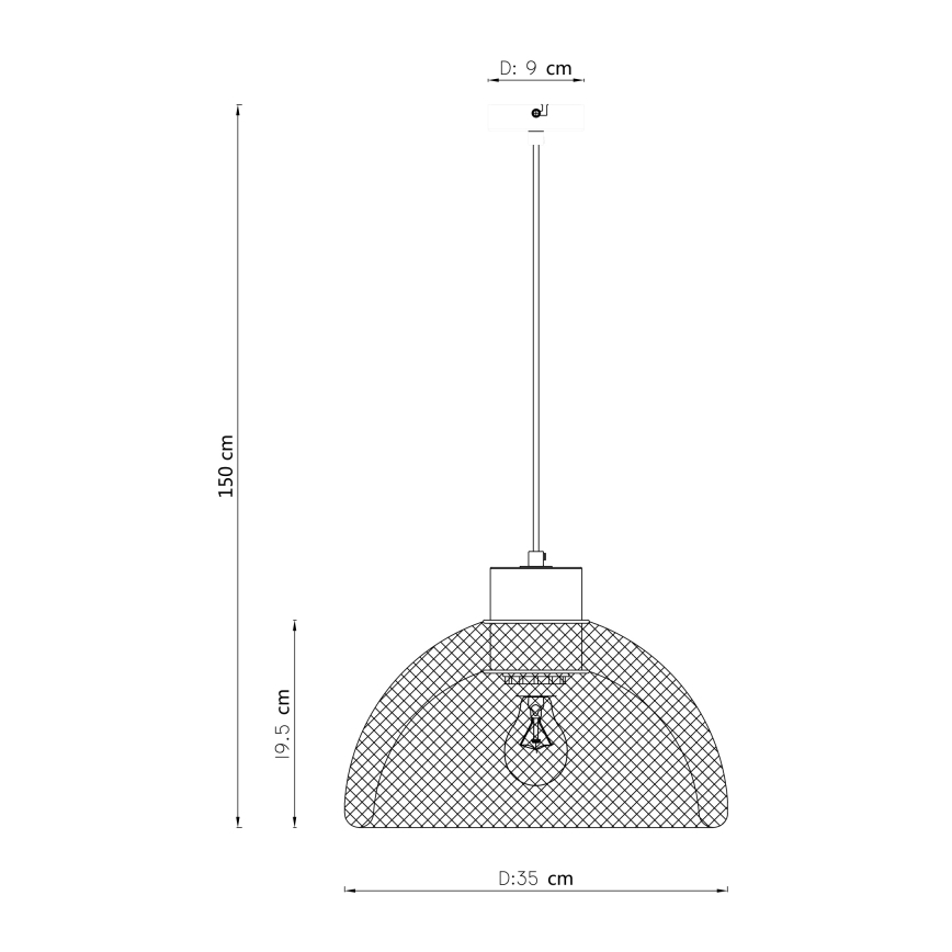 Globo - Πολύφωτο σε σχοινί 1xE27/60W/230V
