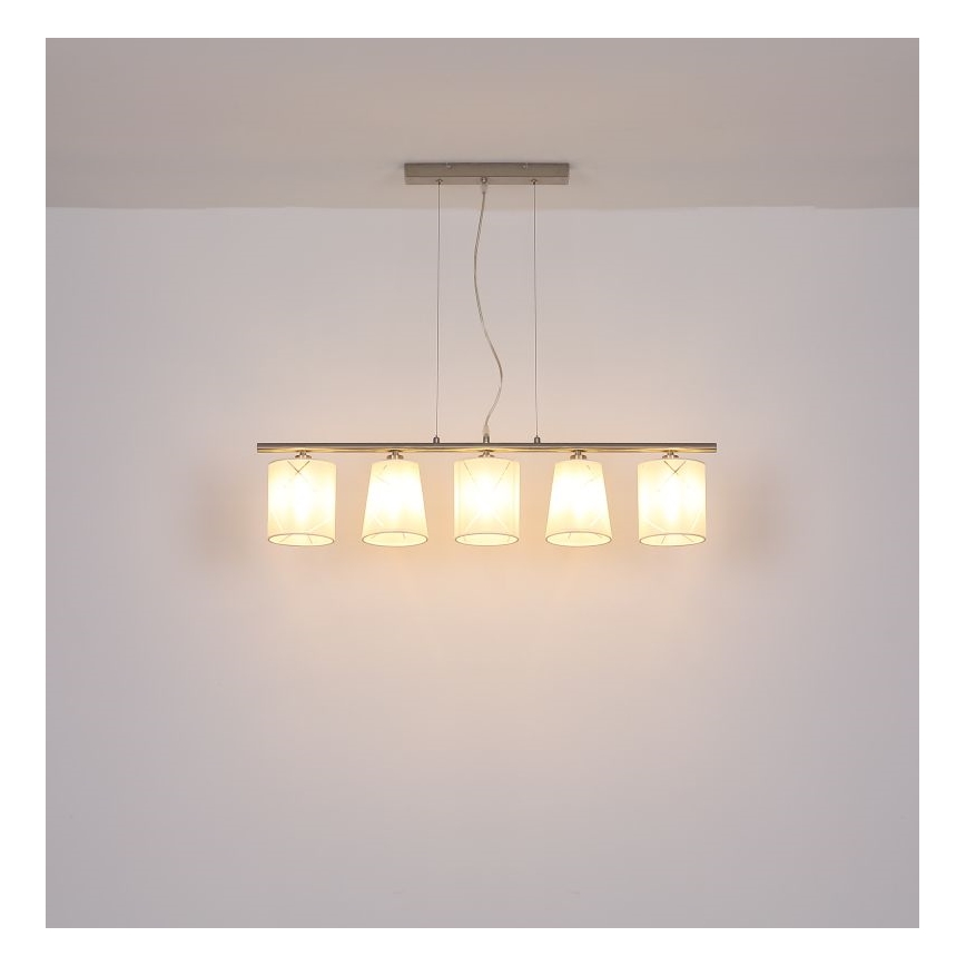 Globo - Κρεμαστό φωτιστικό οροφής ράγα 5xE14/25W/230V