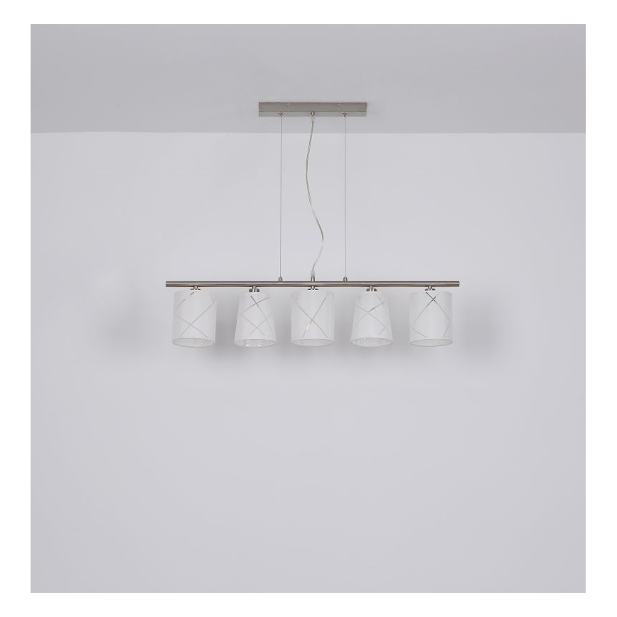 Globo - Κρεμαστό φωτιστικό οροφής ράγα 5xE14/25W/230V
