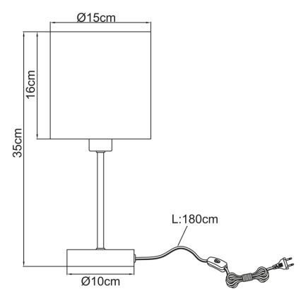 Globo - Επιτραπέζια λάμπα 1xE14/25W/230V