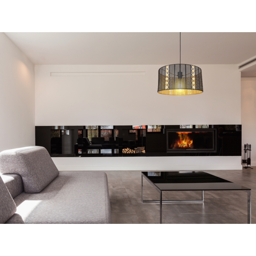 Globo -  Κρεμαστό φωτιστικό οροφής 1xE27/60W/230V χρυσό/μαύρο