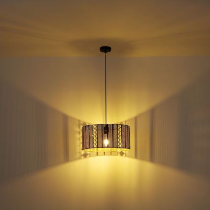 Globo -  Κρεμαστό φωτιστικό οροφής 1xE27/60W/230V χρυσό/μαύρο
