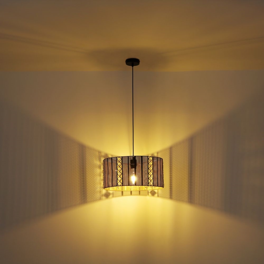 Globo -  Κρεμαστό φωτιστικό οροφής 1xE27/60W/230V χρυσό/μαύρο