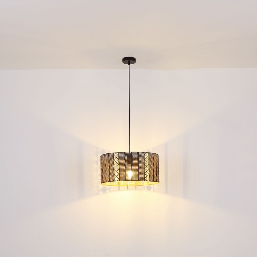 Globo -  Κρεμαστό φωτιστικό οροφής 1xE27/60W/230V χρυσό/μαύρο