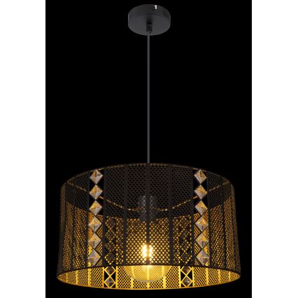 Globo -  Κρεμαστό φωτιστικό οροφής 1xE27/60W/230V χρυσό/μαύρο