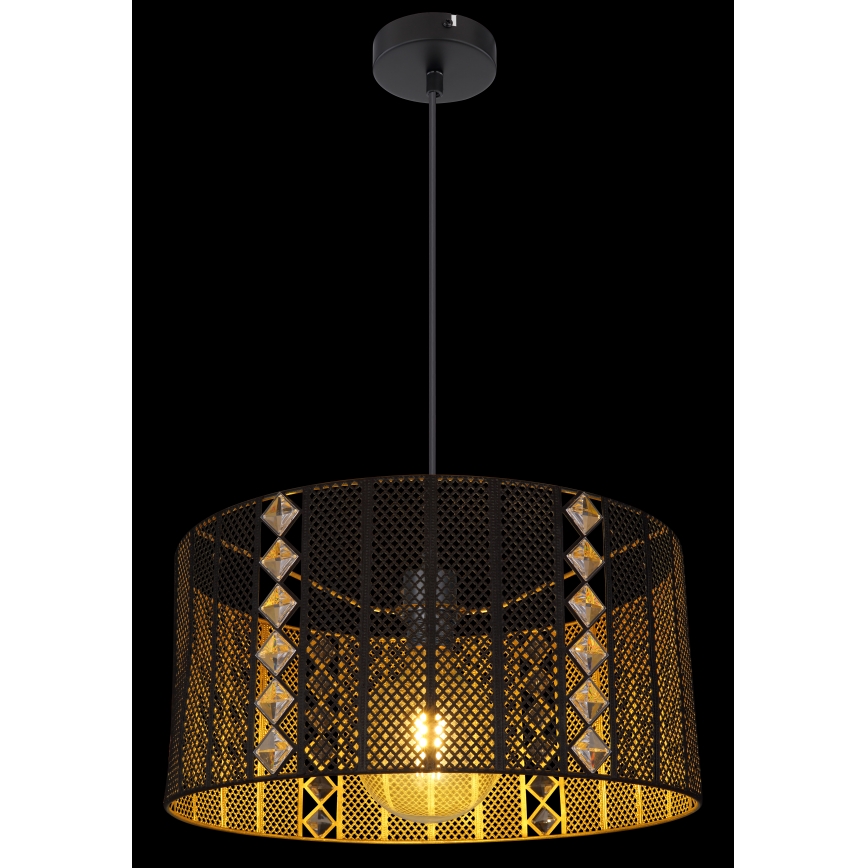 Globo -  Κρεμαστό φωτιστικό οροφής 1xE27/60W/230V χρυσό/μαύρο