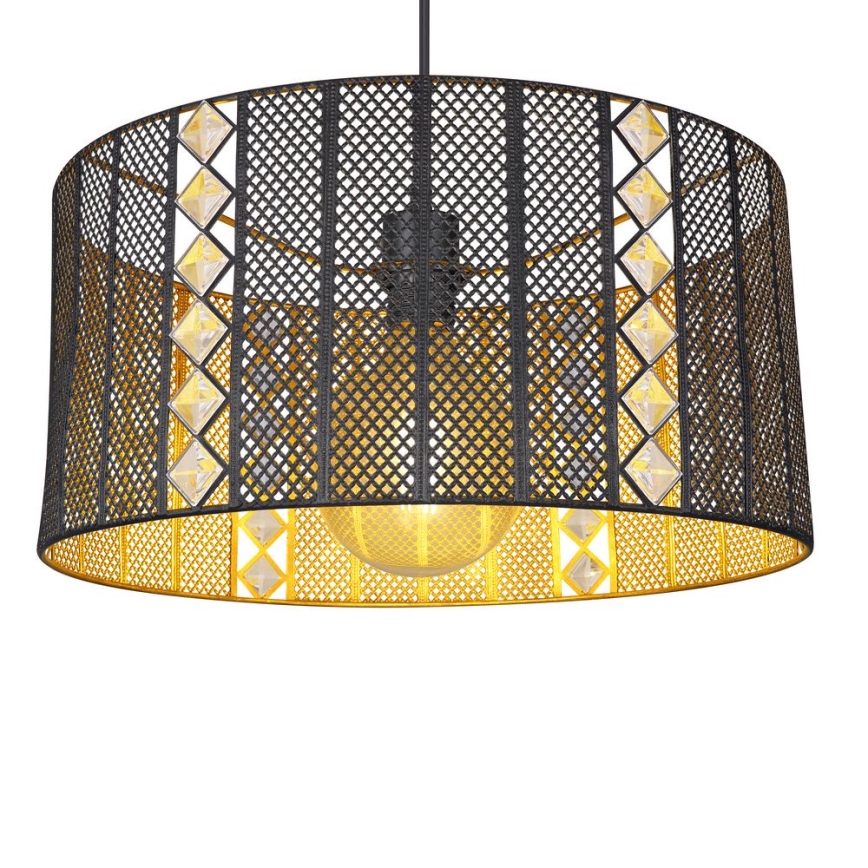 Globo -  Κρεμαστό φωτιστικό οροφής 1xE27/60W/230V χρυσό/μαύρο