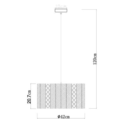 Globo -  Κρεμαστό φωτιστικό οροφής 1xE27/60W/230V χρυσό/μαύρο