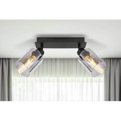 Globo - Φωτιστικό σποτ 2xE27/15W/230V μαύρο