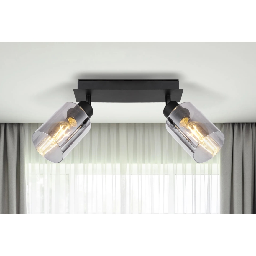 Globo - Φωτιστικό σποτ 2xE27/15W/230V μαύρο