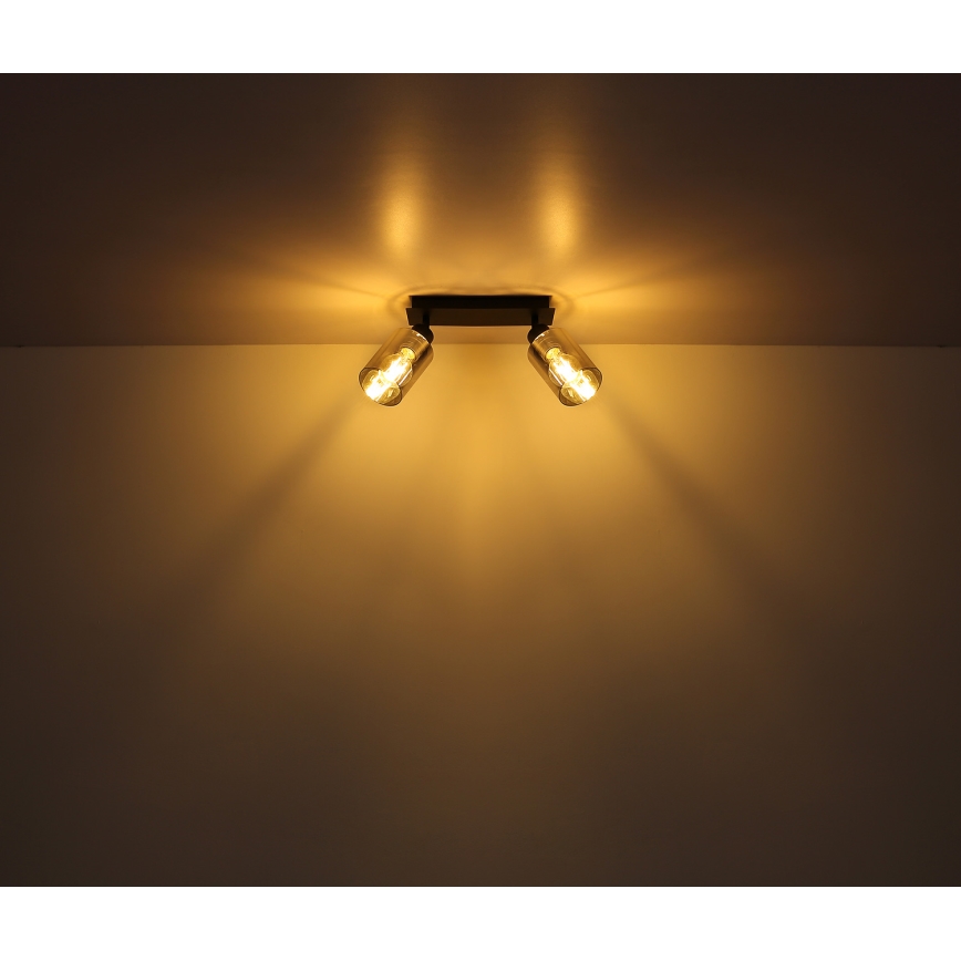 Globo - Φωτιστικό σποτ 2xE27/15W/230V μαύρο